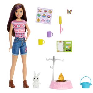 Barbie It takes two! Camping' Spielset mit Skipper Puppe und Häschen & Zubehör, 3 bis 7 Jahre
