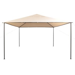 vidaXL Pavilion Partyzelt Überdachung 4x4 m Stahl Beige