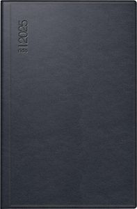 rido/idé 7016288905 Taschenkalender Modell Industrie II (2025)| 1 Seite = 2 Tage| A7| 312 Seiten| Leder-Einband| schwarz