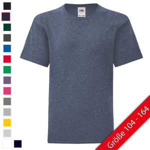 Fruit of the Loom Kids Iconic T, Farbe:weiß, Größe:116