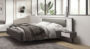 Bett Doppelbett Futonbett 160x200cm graphit weiß