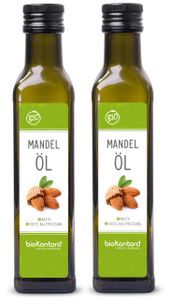 Mandelöl  2x250ml - 100% rein I nativ und kaltgepresst von bioKontor