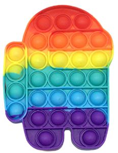 GKA XL Push it Pop it Bubble Among Us Spielzeug Fidget Rainbow Antistress Regenbogen TOP Trend