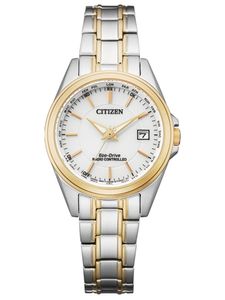 Citizen Damen Eco-Drive Solar Armbanduhr aus Edelstahl mit Edelstahl Band Radio Controlled - EC1186-85A