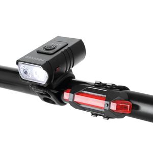 Forever Outdoor Active BLG-200 LED Fahrradlicht Fahrradlampe Set USB Akku Fahrradlicht Vorne und Hinten Fahrrad Beleuchtung
