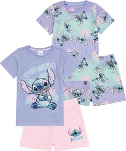 Lilo & Stitch - "Just Chill" Schlafanzug mit Shorts für Mädchen(2er-Pack) NS8208 (146-152) (Bunt) Lilo & Stitch - "Just Chill" Schlafanzug mit Shorts für Mädchen(2er-Pack) NS8208 (146-152) (Bunt)