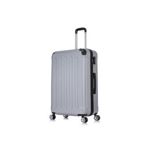 Flexot® F-2045 Koffer Reisekoffer Hartschale Hardcase Doppeltragegriff mit Zahlenschloss Gr. XL Farbe Silber