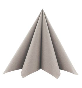 Softpoint Serviette in Beige Grey, 1/4-Falz, 40 x 40 cm, 50 Stück - Mank