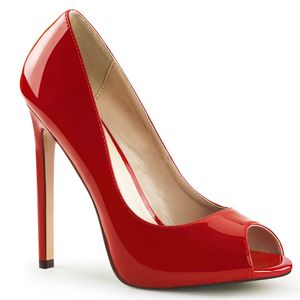 Y-42 Pleaser High-Heels Peep Toe Plateaupumps rot Lack zehenoffen