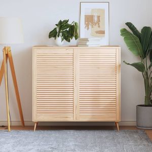 vidaXL Šatníkové dvere žalúziový dizajn 2 ks 99,3x59,4 cm masívne drevo
