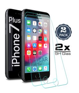 2X iPhone 7 Plus Panzerglas Glasfolie Display Schutz Folie Glas 9H Hart Echt Glas Displayschutzfolie 2 Stück