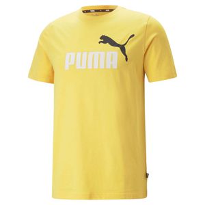PUMA Herren T-Shirt - ESS+ Essentials 2 Col Logo Tee, Rundhals, Kurzarm, uni Gelb (Mustard Seed) M