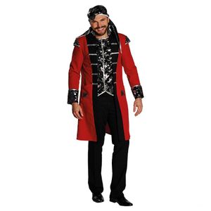 kostüm Pirat rot/schwarz Herrengröße 50