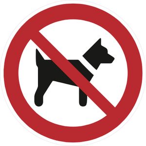 1 Schild 40 cm Mitführen von Hunden Hunde verboten P021