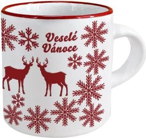 Kubek Z Motywem Świątecznym Renifer Ceramiczny 120Ml