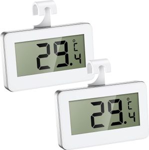 2x Kühlschrankthermometer, Gefrierschrank Thermometer mit Gut Lesbarem, LCD Intelligentes mit Haken