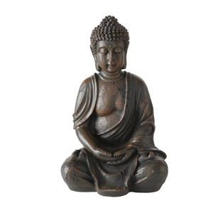 FeineHeimat Buddha Figur sitzend in Meditation 30 cm - Harmonische Gartendekoration für spirituelle Gelassenheit