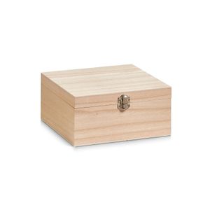 Aufbewahrungsbox, Holz mit Metallverschluss