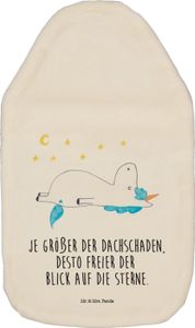 Mr. & Mrs. Panda Wärmflasche Einhorn Sternenhimmel - Weiß - Geschenk, Einhörner, Unicorn, Körnerkissen, Einhorn Deko, Wärmekissen, Kinderwärmflasche, Kleine Wärmflasche