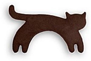 Leschi Katze Minina sitzend groß Schokolade, Wärmekissen