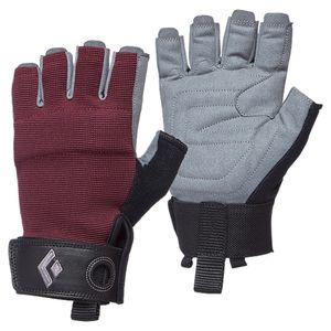 Women Crag Half-Finger Gloves - Black Diamond, Farbe:Bordeaux, Größe:Medium