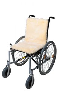 Fellhof vankúš na invalidný vozík vankúš na invalidný vozík jahňacia koža biela 84x42 cm