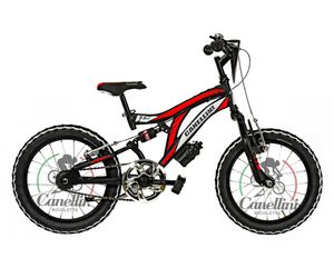 Kinderfahrrad Mtb Full Suspension 16 Colorado Canellini – 16” (Schwarz/Rot)