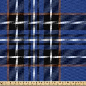 ABAKUHAUS Plaid Satin Stoff als Meterware, Traditioneller klarer Muster-Entwurf von Schottland-Land-aufwändigem abstraktem kariertem Druck, 2 M (148 x 200 cm), Mehrfarbig