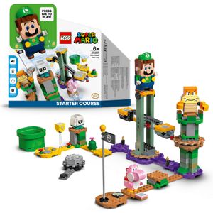 LEGO 71387 Super Mario Abenteuer mit Luigi – Starterset, Spielzeug mit einer interaktiven Figur, modulares Set, ideal als Weihnachtsgeschenk für Kinder