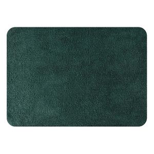 spirella® Badevorleger, Badeteppich "Campus" grün, dunkelgrün, moosgrün, 50x70cm, waschbar, Anti-Rutsch, Baumwolle