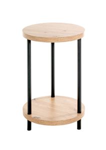 HAKU Möbel Beistelltisch, eiche, schwarz - Maße: Ø 30 cm x H 50 cm; 52412