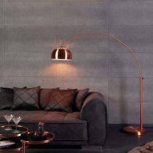 cagü: Design Bogenlampe LUXX Kupfer mit Kupferfuß  170-210cm Höhe verstellbar Designklassiker