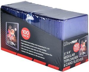 Ultra Pro - 3' x 4' Regular Toploader & Card Sleeves (100 pieces) (63,5mm - 88,9mm)