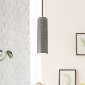 LED Pendelleuchte, GU10, Lampe Für Wohnzimmer Esszimmer Küche, Höhenverstellbar, Farbe: Beton-Sandstein-Schwarz, Leuchtmittel: ohne Leuchtmittel