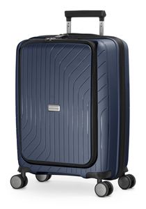 HAUPTSTADTKOFFER TXL - Příruční zavazadlo na kolečkách s přihrádkou na notebook lehké palubní zavazadlo 55cm business trolley Carry-On TSA 4 kolečka 40L,tmavě modrá
