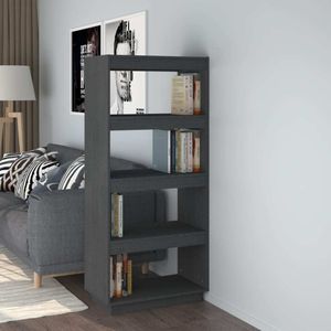 Bücherregal/Raumteiler Grau 60x35x135 cm Massivholz Kiefer , Bücherregale Design 2024 Bücherregal/Raumteiler Grau 60x35x135 cm Massivholz Kiefer , Bücherregale Design 2024