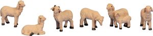 6 Schafe Set Weiss 2,5 - 4 cm hoch Figuren zur Dekoration