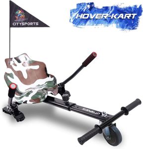GEARSTONE Hoverkart Kompatibel mit Allen Hoverboards - 6,5/8 / 8,5/10 Zoll für Erwachsene und Kinder Camouflage, Go Kart ,Hoverboard-Sitz
