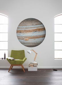 Komar Vlies Fototapete rund und selbstklebend "Jupiter" - Größe: 125 x 125 cm (Breite x Höhe) - 1 Stück