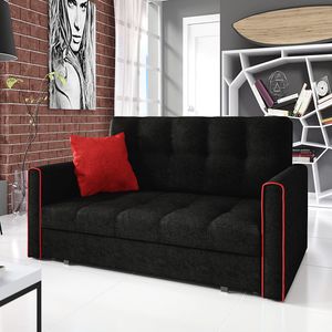 Mirjan24 Schlafsofa Viva Bis III, 3-Sitzer Sofa mit Bettkasten und Schlaffunktion, Polstersofa vom Hersteller, Stilvoll Couch (Alova 04 + Alova 46)