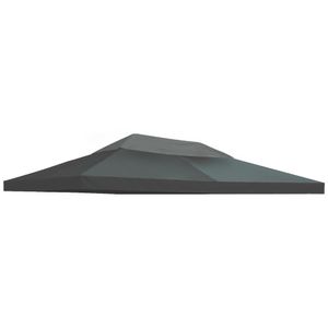 Outsunny náhradná strecha pre kovový záhradný altánok 3x4 strecha párty stanu charcoal grey