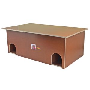 Elmato 10220 Igelhaus Igelhotel Hütte für die ganze Familie, wetterfest, 70x40x21cm