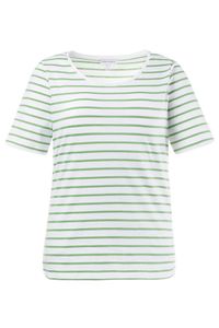 Gina Laura Shirt regular Rundhals mit Ringel sanftes grün NEU, Rundhals, modern, Größe:S