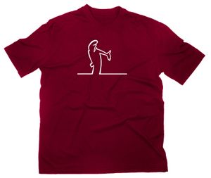 Styletex23 T-Shirt #2 La Linea Lui Fun Kult, maroon, XL