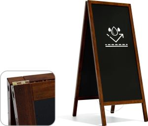 Kundenstopper - wasserfest mit lackiertem Holzrahmen 150x61 cm Kundenstopper - wasserfest mit lackiertem Holzrahmen 150x61 cm