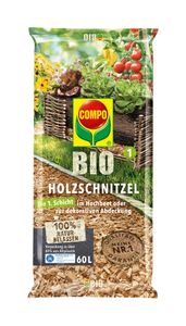 COMPO BIO Holzschnitzel 100 % natürliche Inhaltsstoffe - 60 Liter