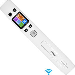 Scanner02 Wifi 1050DPI Vysokorýchlostný prenosný nástenný skener dokumentov a obrázkov veľkosti A4 JPG / PDF formáty LCD displej pre obchodné záznamy Knihy