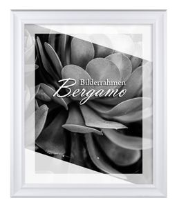 Bilderrahmen Bergamo 70x100 cm in Weiß Gemasert mit 2 mm Kunstglas entspiegelt