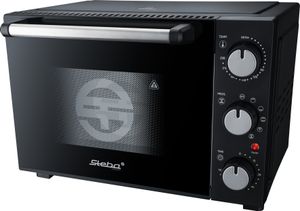 Steba Backofen KB M19 mit wirksamer Gehäuseisolation für geringe Oberflächentemperatur, 19L Innenraum, Umluft zuschaltbar, Programm- und Temperaturwähler, Timer bis 90 Min, Innenraumbeleuchtung