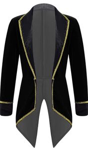 Kinder Zirkusdirektor-Outfit Gr. 116 Cm Langarmige-Mantel Fransen-Smoking-Mantel für Halloween, Weihnachten und Cosplay
